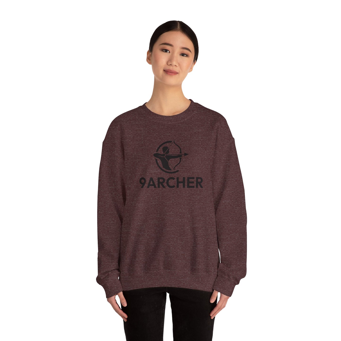 9ARCHER Unisex Heavy Blend™ Crewneck Sweatshirt - Comfortable Casual Apparel for Archery Enthusiasts