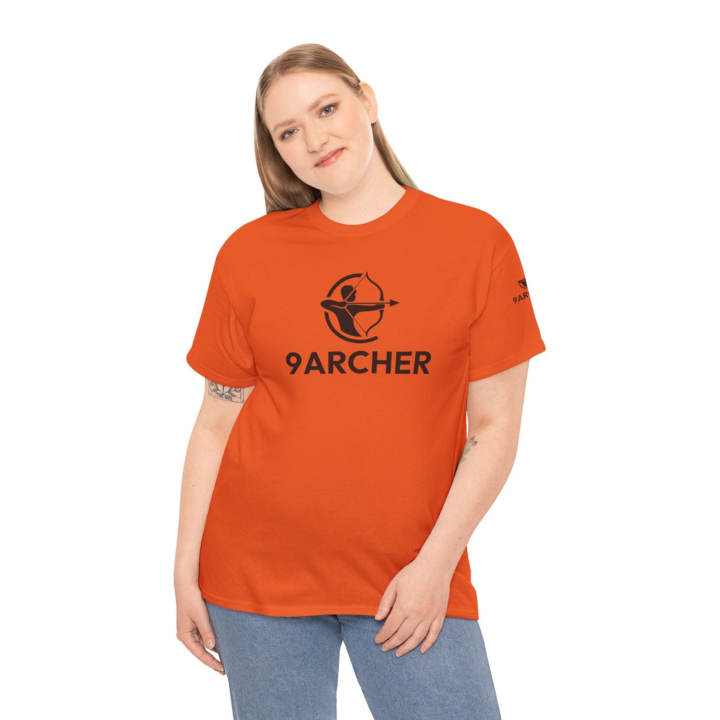 Unisex Heavy Cotton Tee - 9ARCHER Graphic Tee for Archery Enthusiasts