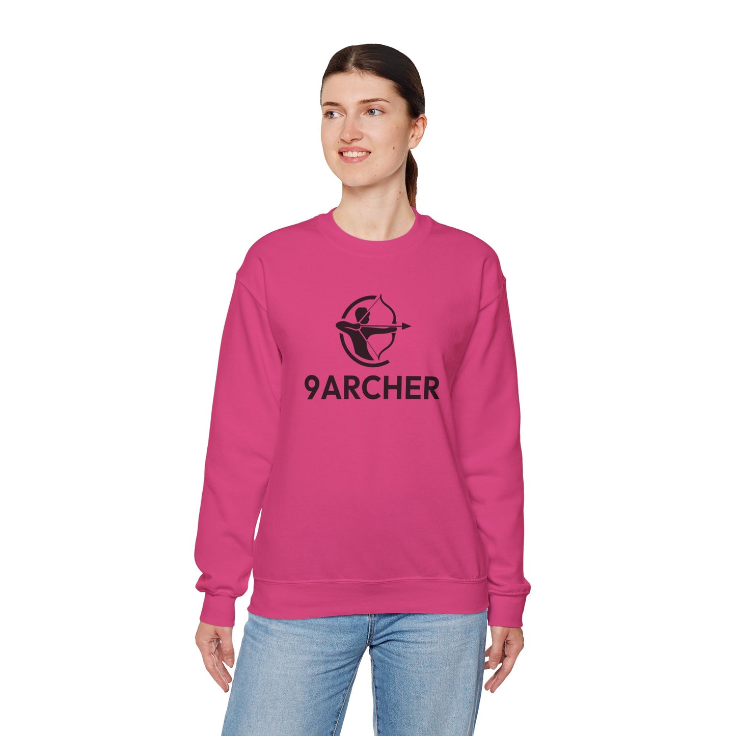 9ARCHER Unisex Heavy Blend™ Crewneck Sweatshirt - Comfortable Casual Apparel for Archery Enthusiasts