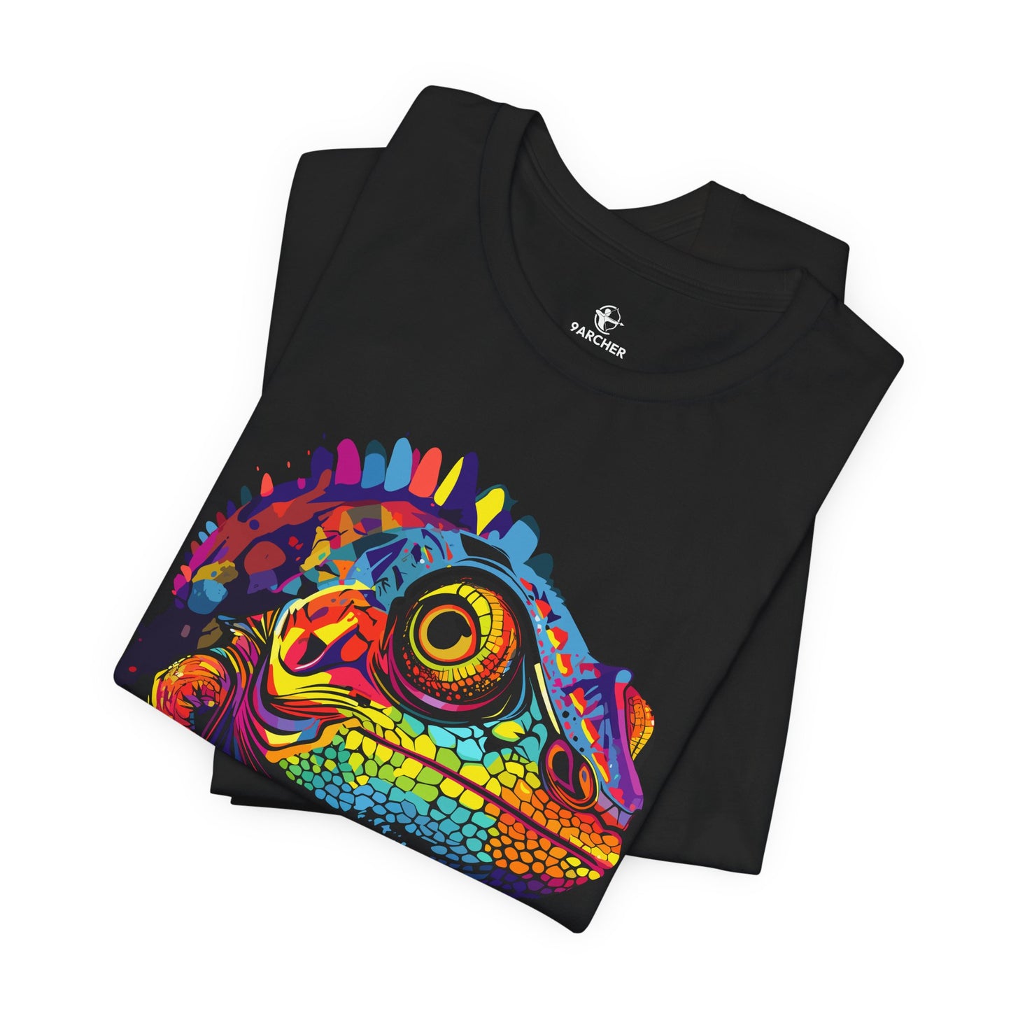 Vibrant Chameleon Graphic Tee - Colorful Unisex Jersey Short Sleeve T-Shirt for Nature Lovers