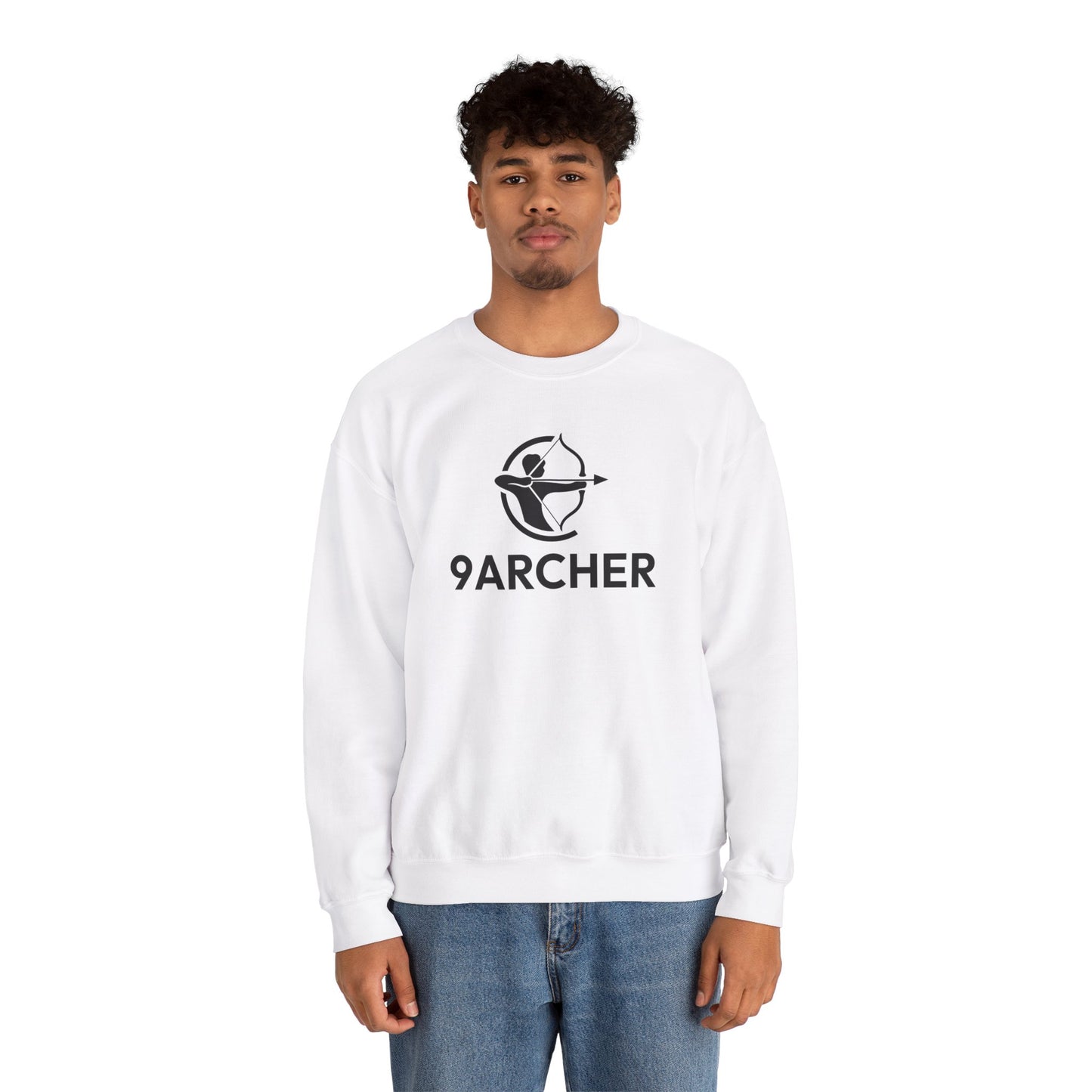9ARCHER Unisex Heavy Blend™ Crewneck Sweatshirt - Comfortable Casual Apparel for Archery Enthusiasts