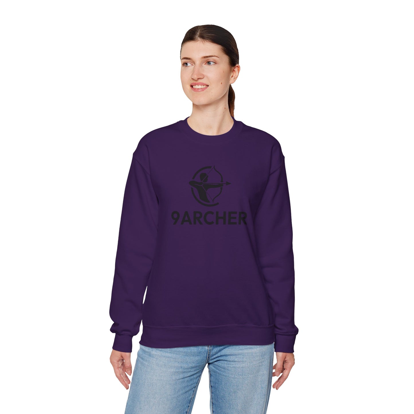9ARCHER Unisex Heavy Blend™ Crewneck Sweatshirt - Comfortable Casual Apparel for Archery Enthusiasts