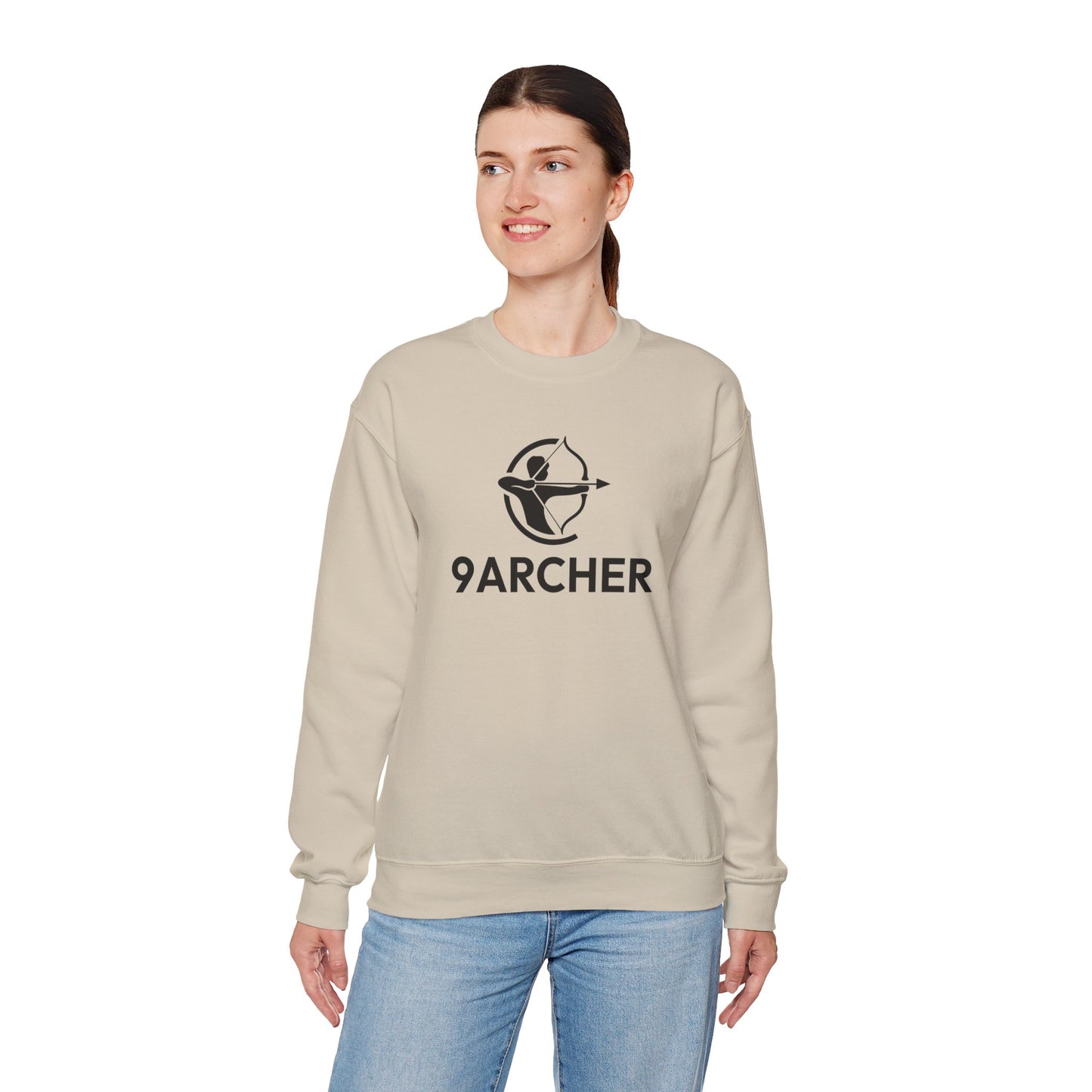 9ARCHER Unisex Heavy Blend™ Crewneck Sweatshirt - Comfortable Casual Apparel for Archery Enthusiasts
