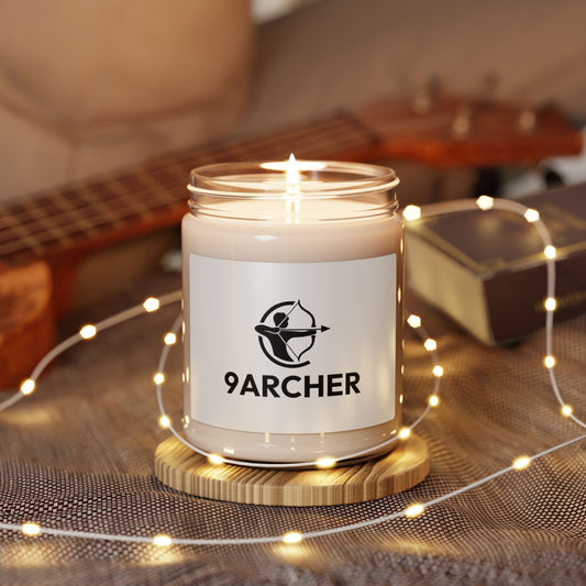 9oz Scented Soy Candle - Archer Logo Design, Perfect Gift for Outdoor Enthusiasts