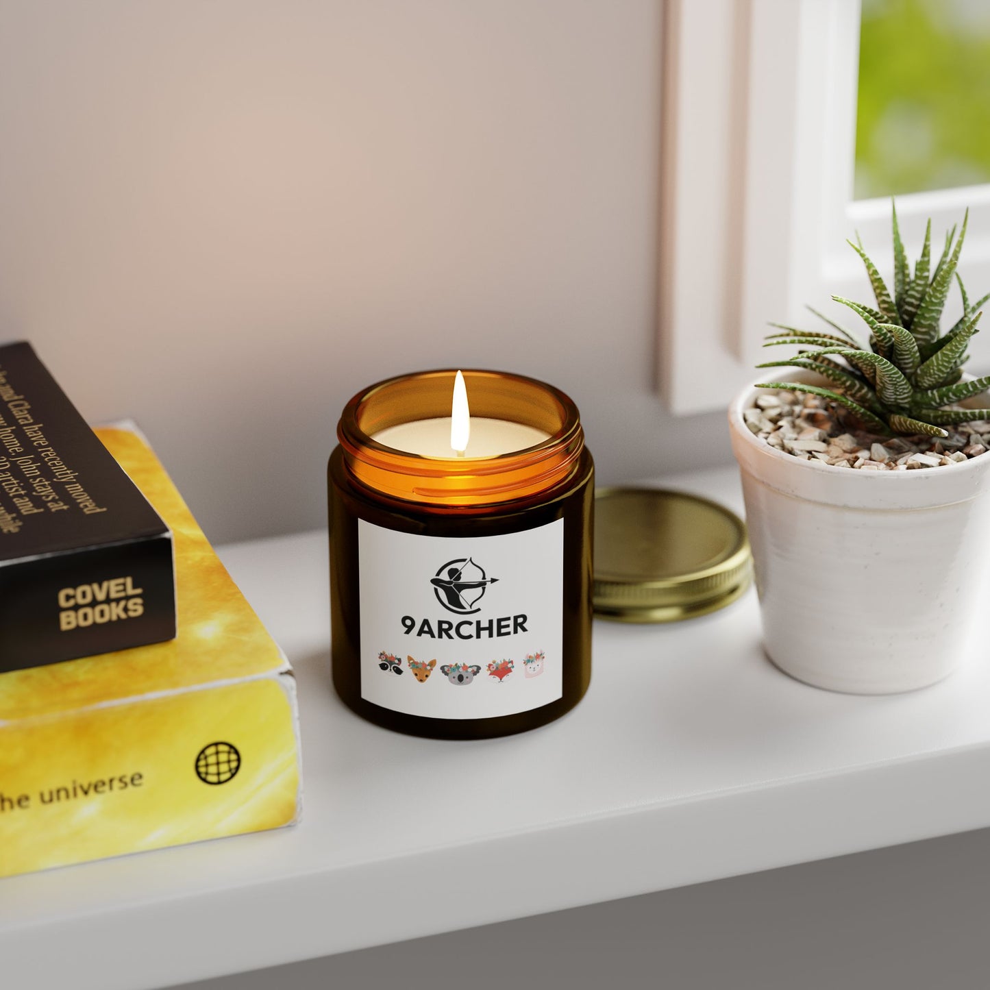 9ARCHER Scented Candles - Coconut Apricot Wax (Eco-Friendly, Cozy Vibes)