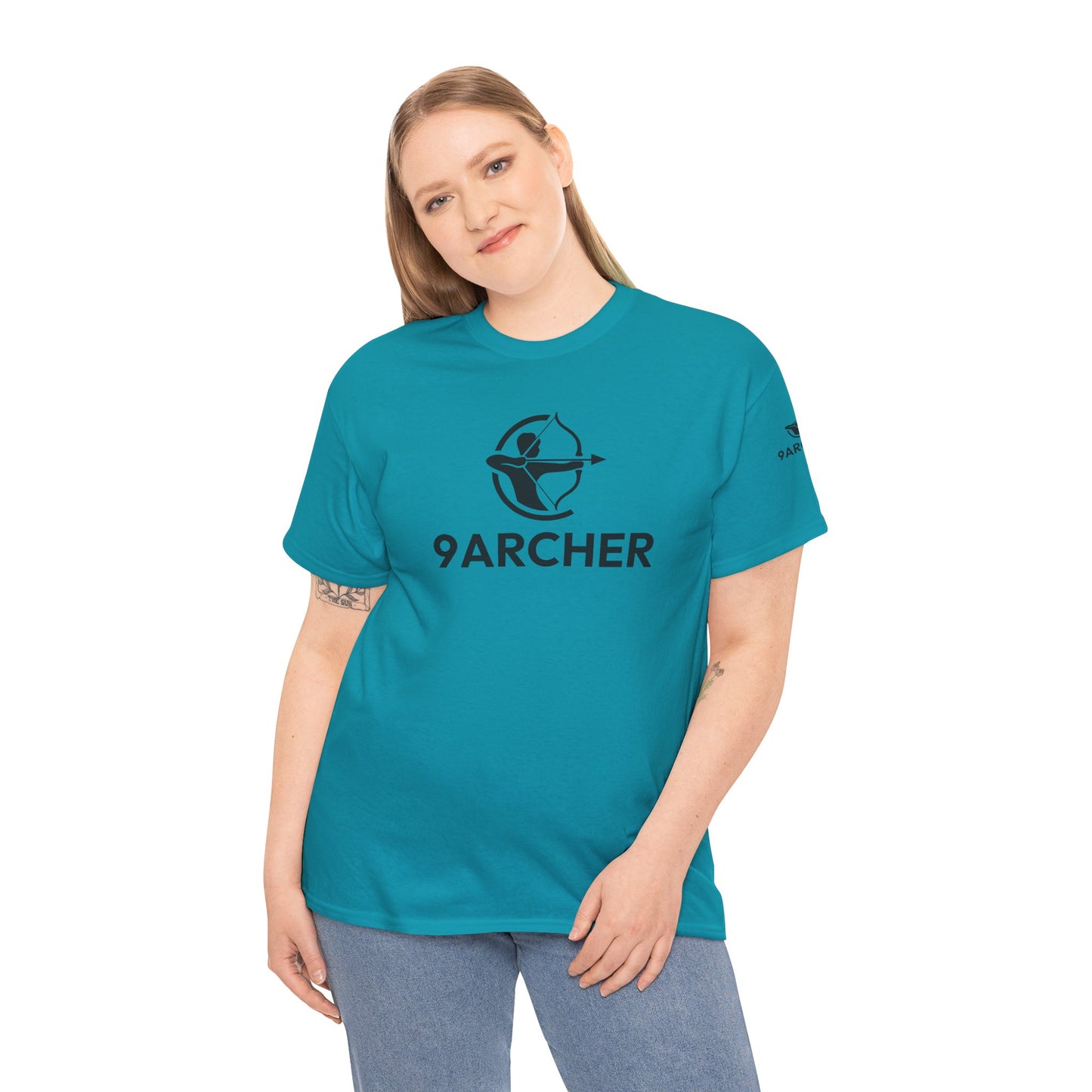 Unisex Heavy Cotton Tee - 9ARCHER Graphic Tee for Archery Enthusiasts