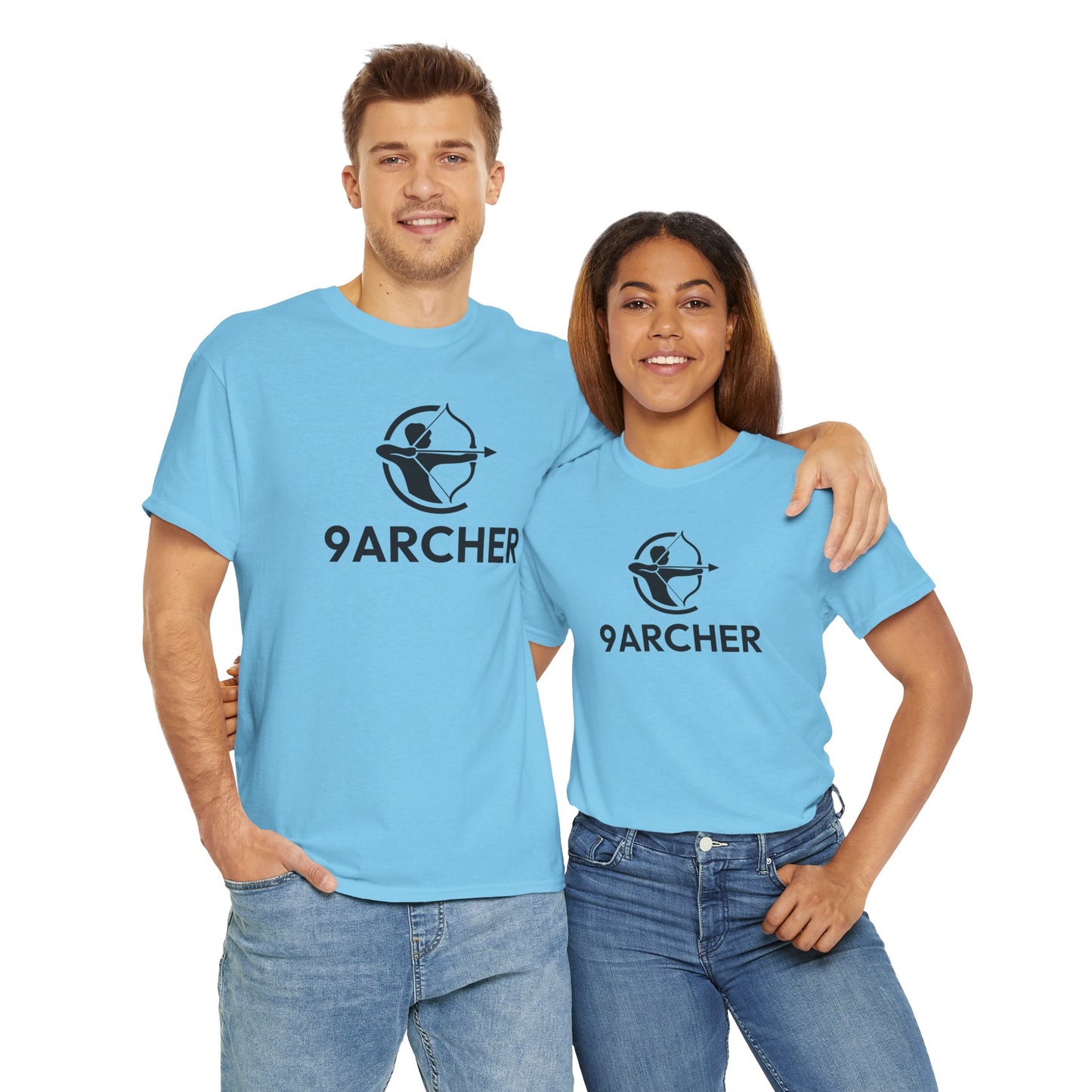 Unisex Heavy Cotton Tee - 9ARCHER Graphic Tee for Archery Enthusiasts