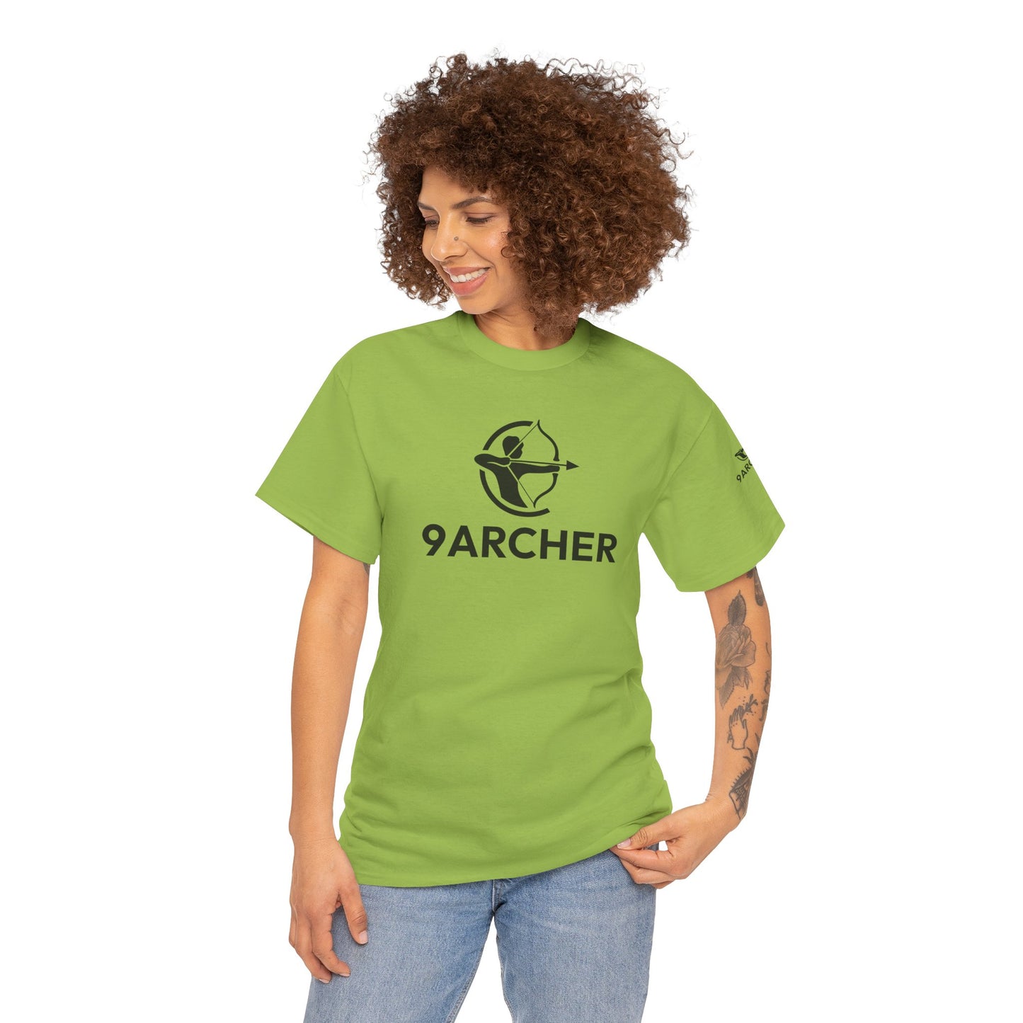 Unisex Heavy Cotton Tee - 9ARCHER Graphic Tee for Archery Enthusiasts