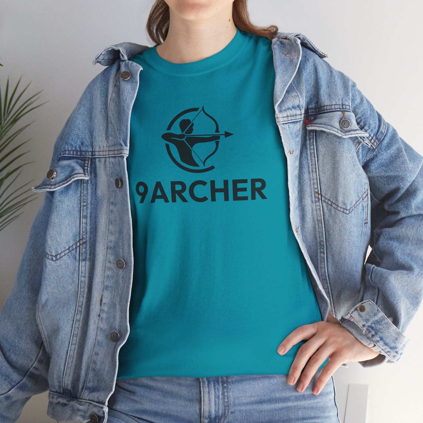 Unisex Heavy Cotton Tee - 9ARCHER Graphic Tee for Archery Enthusiasts