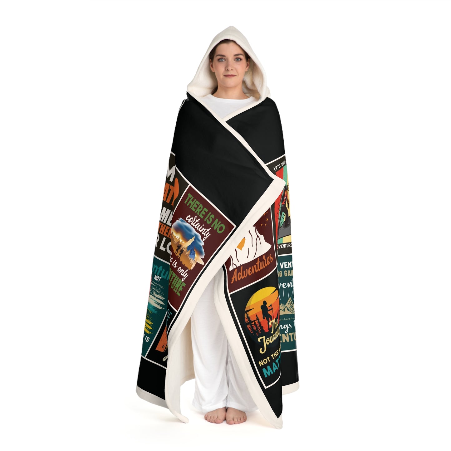 Cozy Sherpa Fleece Hooded Blanket - Perfect for Adventures & Relaxation -  FREE SHIPPING!