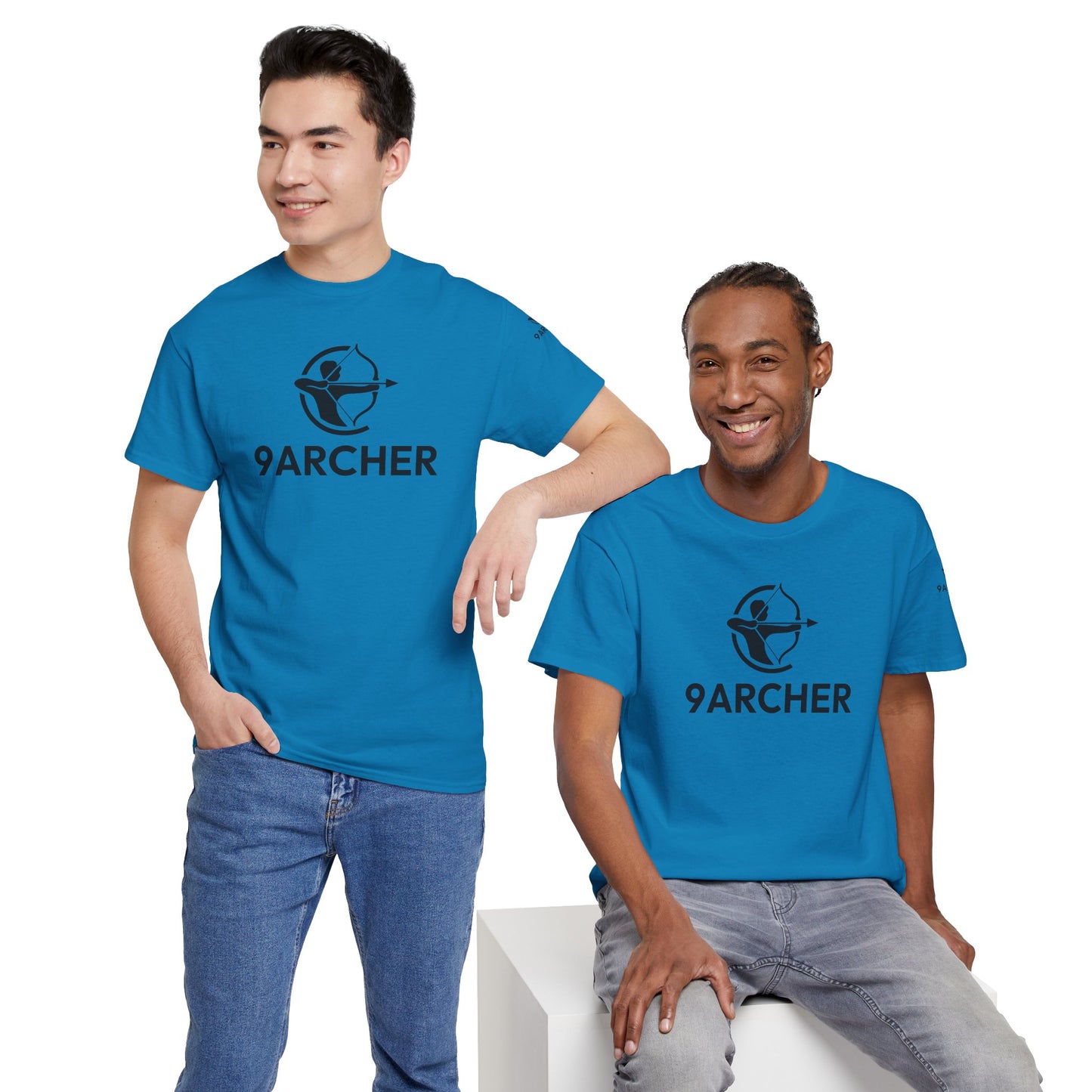 Unisex Heavy Cotton Tee - 9ARCHER Graphic Tee for Archery Enthusiasts