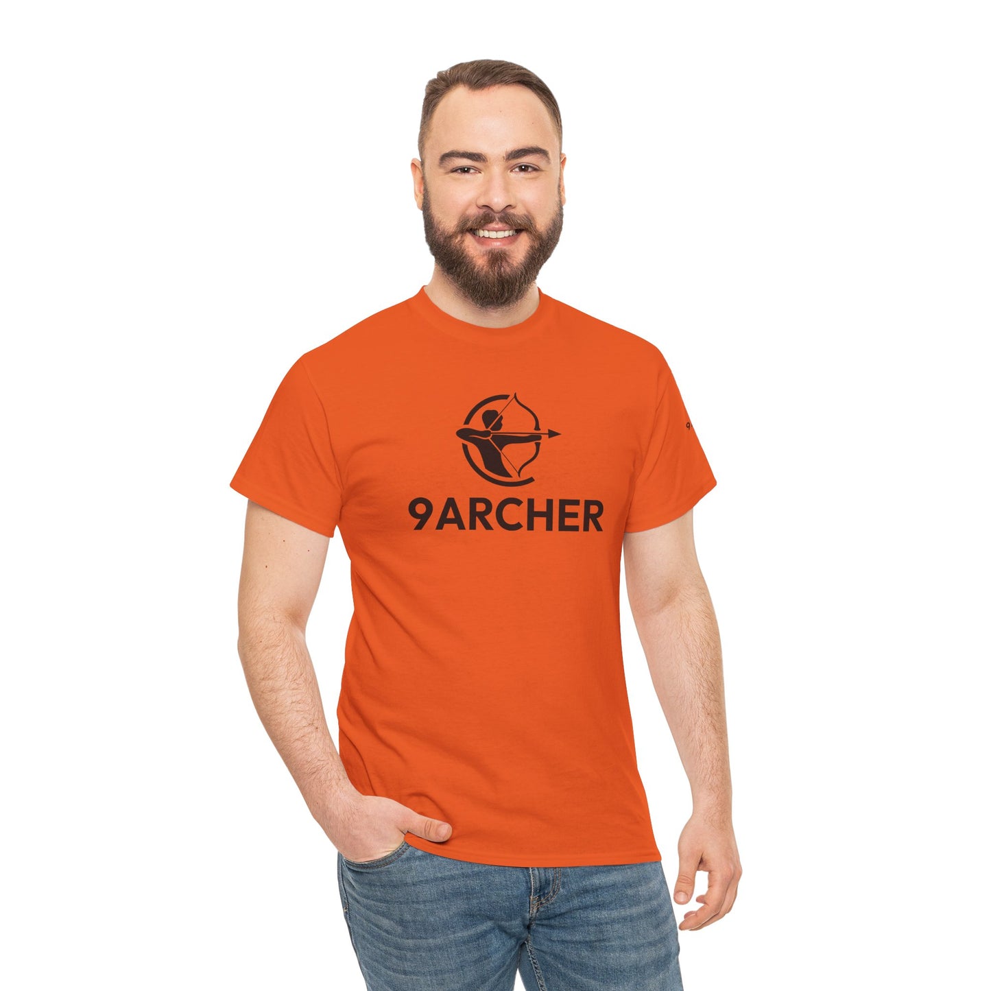Unisex Heavy Cotton Tee - 9ARCHER Graphic Tee for Archery Enthusiasts