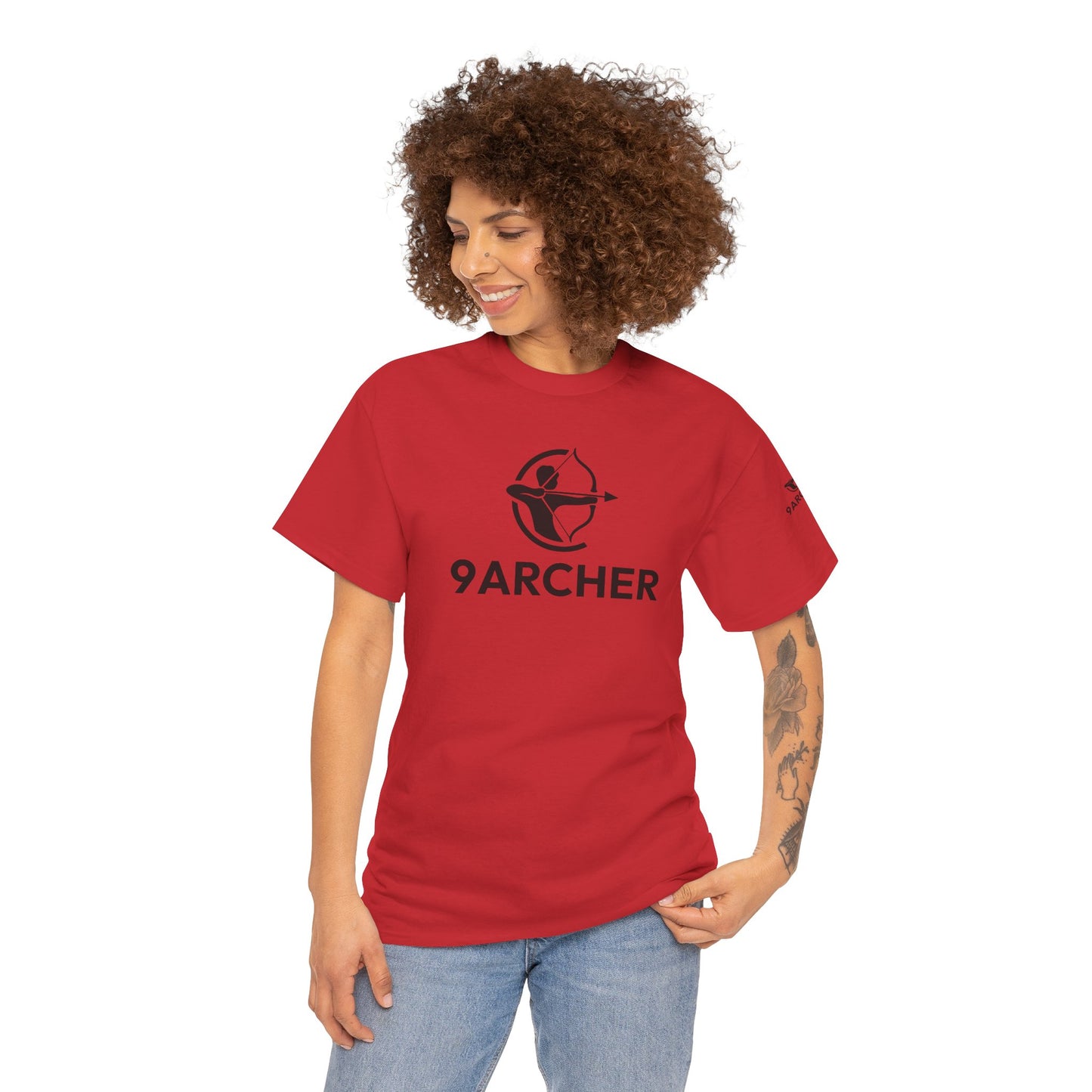 Unisex Heavy Cotton Tee - 9ARCHER Graphic Tee for Archery Enthusiasts