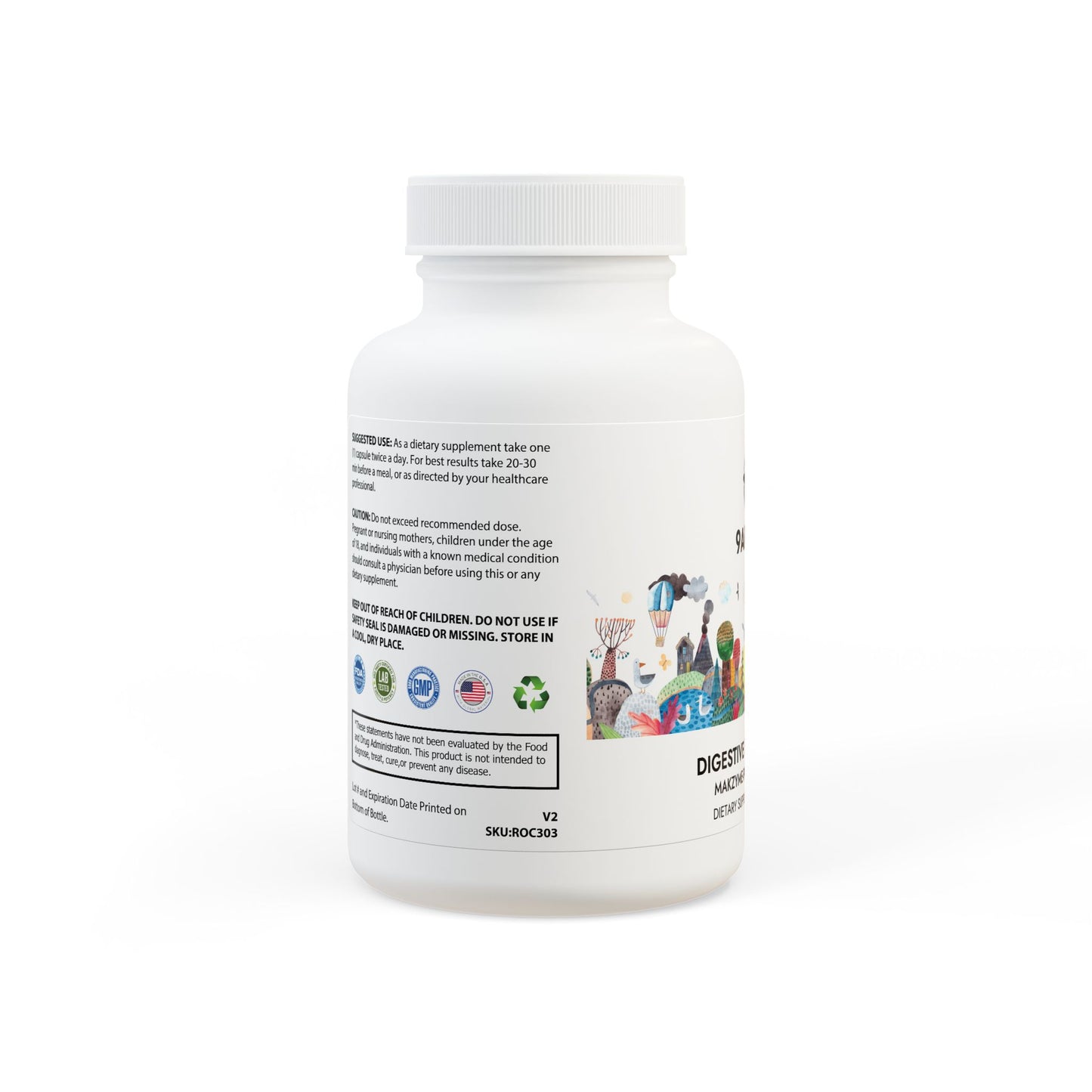 Digestive Enzyme Blend Supplement (60 Capsules)