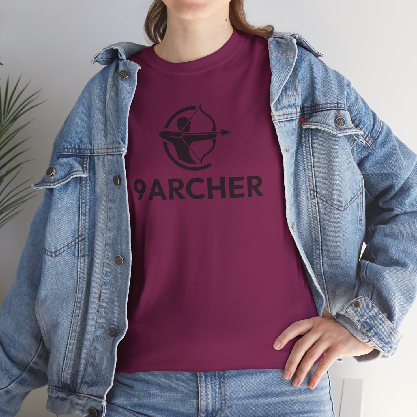 Unisex Heavy Cotton Tee - 9ARCHER Graphic Tee for Archery Enthusiasts