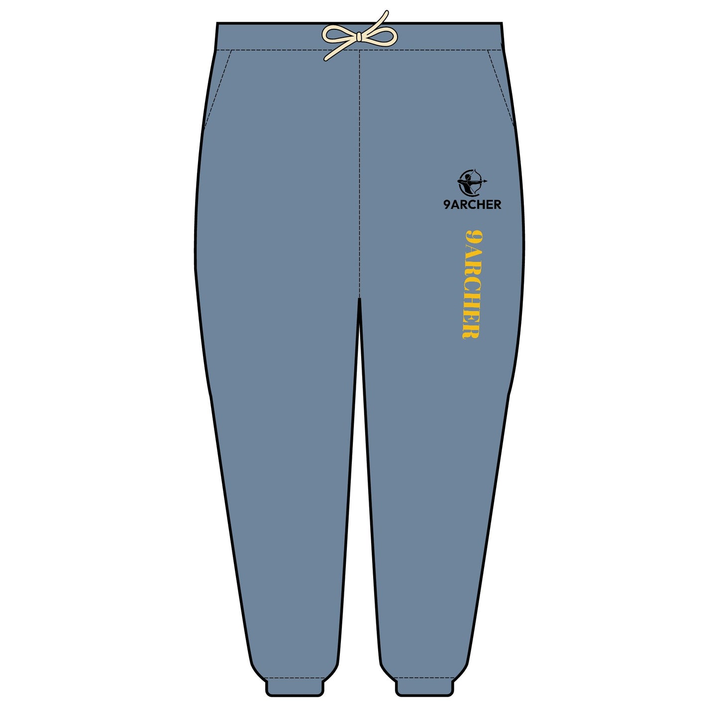 9ARCHER Unisex Garment-Dyed Lightweight Fleece Sweatpants for Casual Comfort