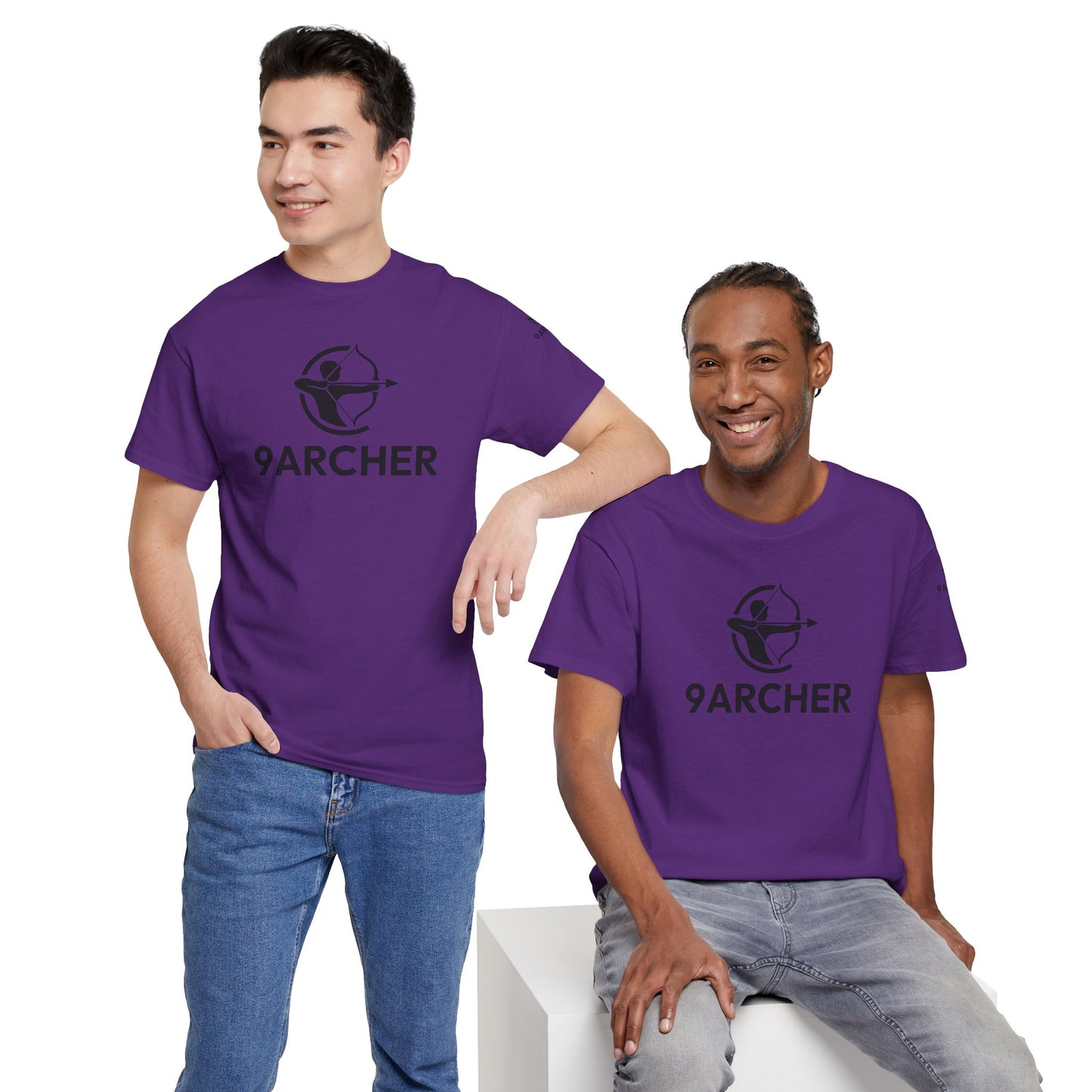 Unisex Heavy Cotton Tee - 9ARCHER Graphic Tee for Archery Enthusiasts