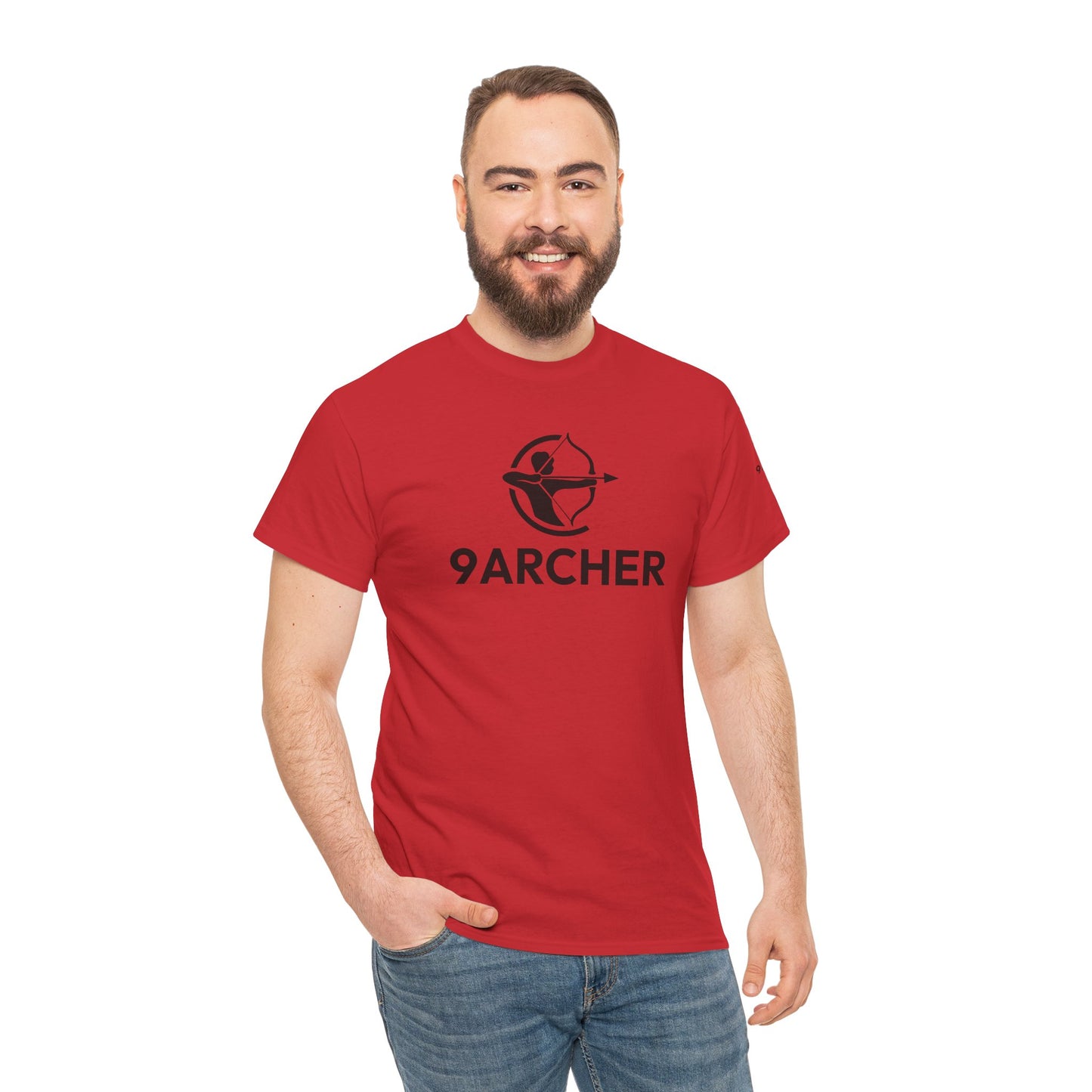 Unisex Heavy Cotton Tee - 9ARCHER Graphic Tee for Archery Enthusiasts