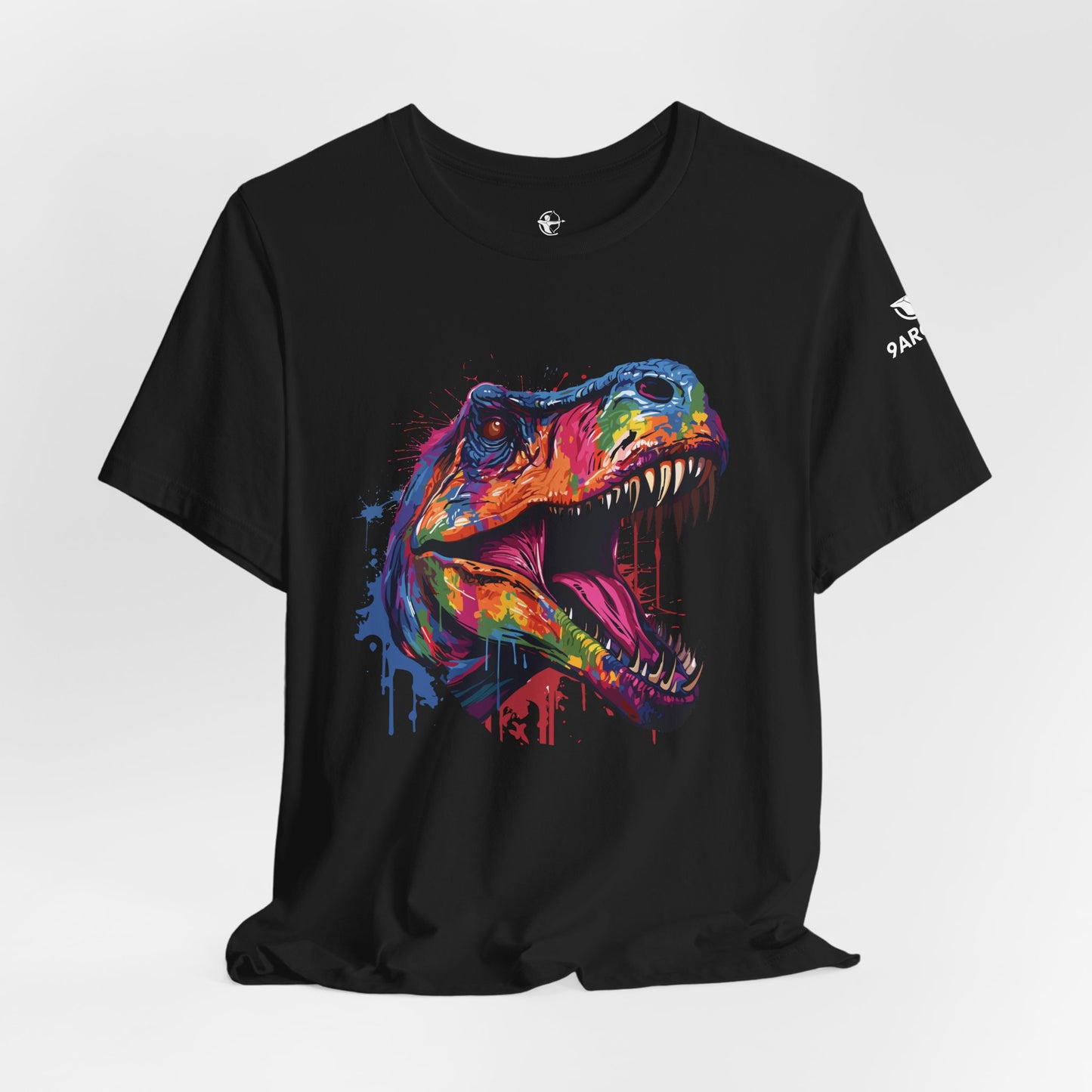 Colorful Dino Graphic Unisex Jersey Tee - Perfect for Dinosaur Lovers