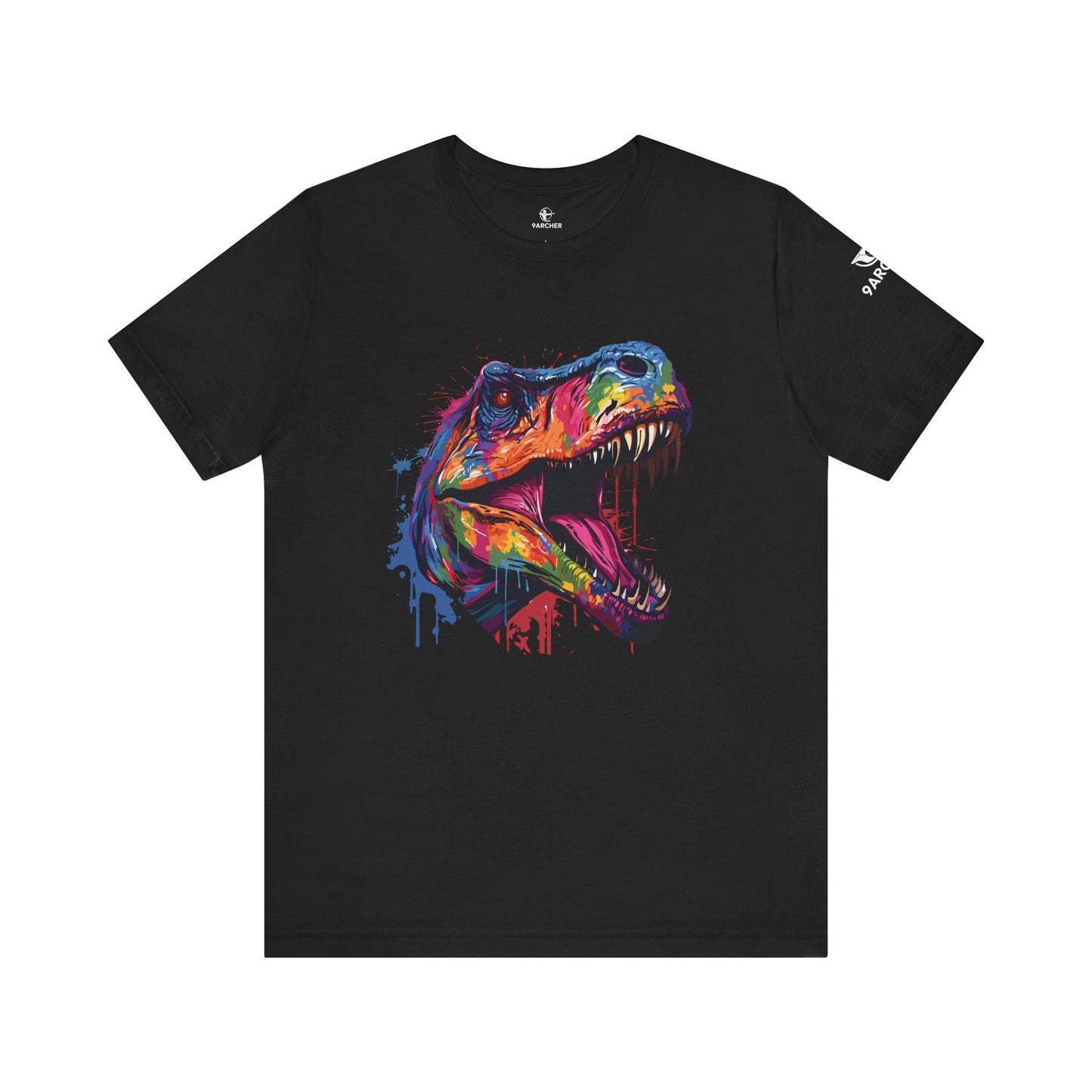 Colorful Dino Graphic Unisex Jersey Tee - Perfect for Dinosaur Lovers