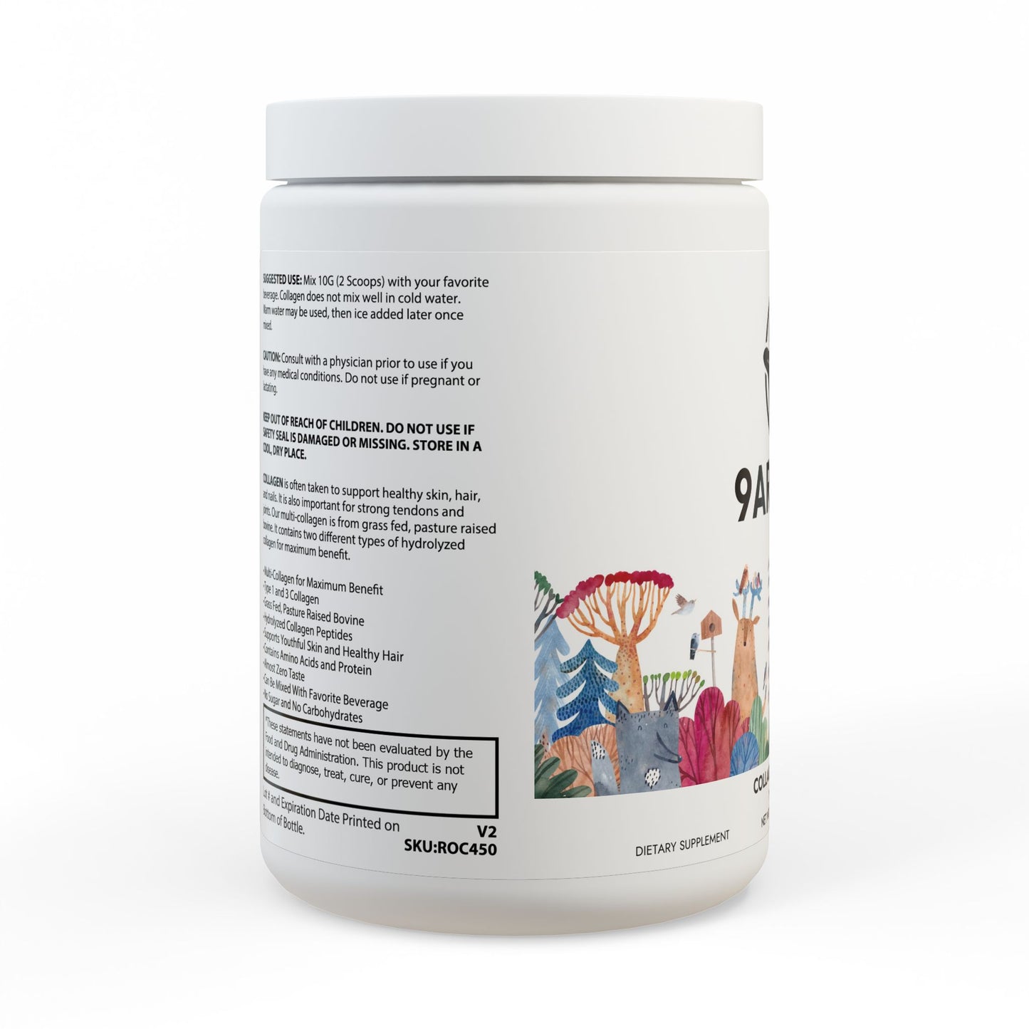Collagen Peptides Type I & III Supplement (350g, 12.3oz)