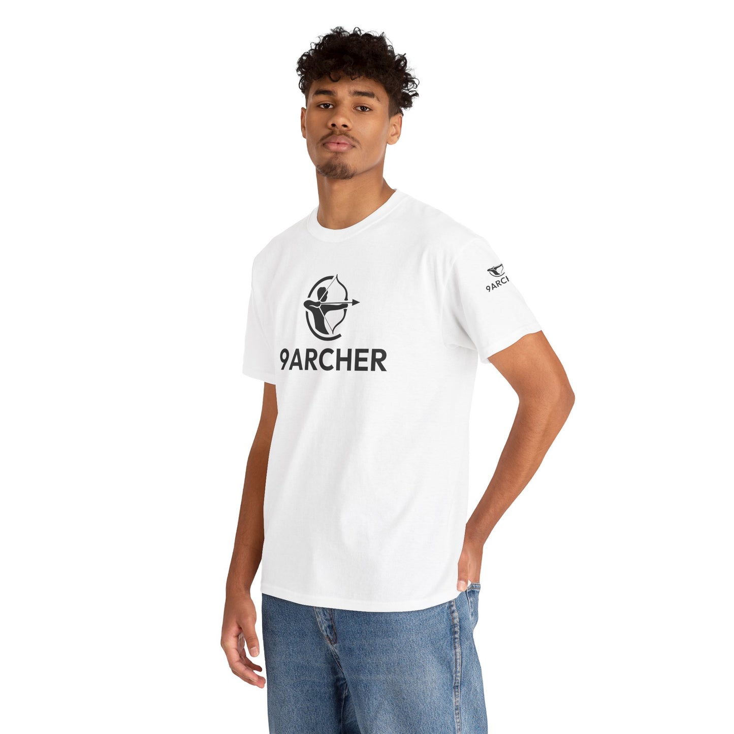 Unisex Heavy Cotton Tee - 9ARCHER Graphic Tee for Archery Enthusiasts