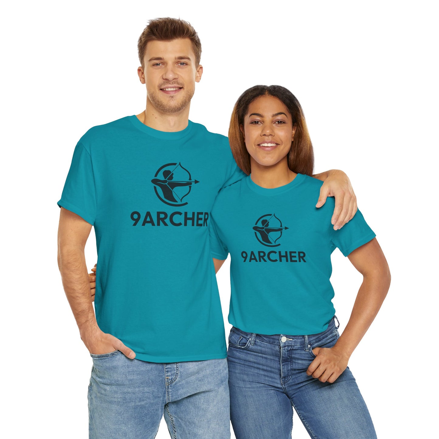 Unisex Heavy Cotton Tee - 9ARCHER Graphic Tee for Archery Enthusiasts